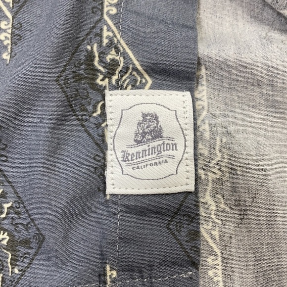Kennington California Blue/Gray Button Up Long Sleeve Shirt Size Large - Picture 5 of 5
